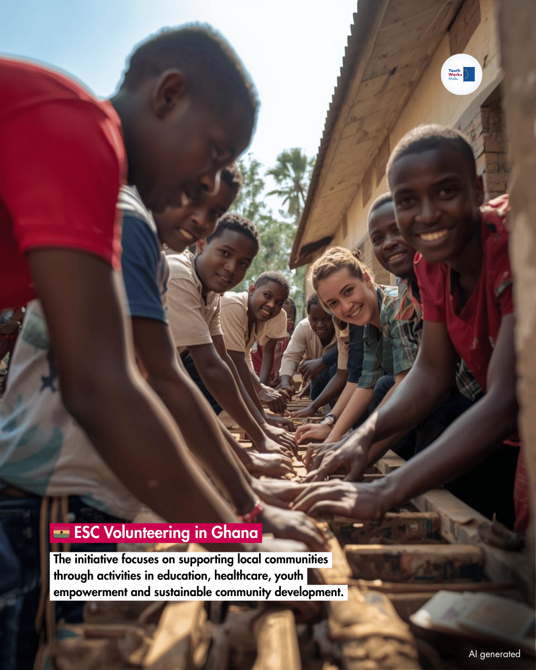 🇬🇭 ESC Volunteering in Ghana 🌍 Education, Healthcare and Community Development Project in Asikuma 🇬🇭