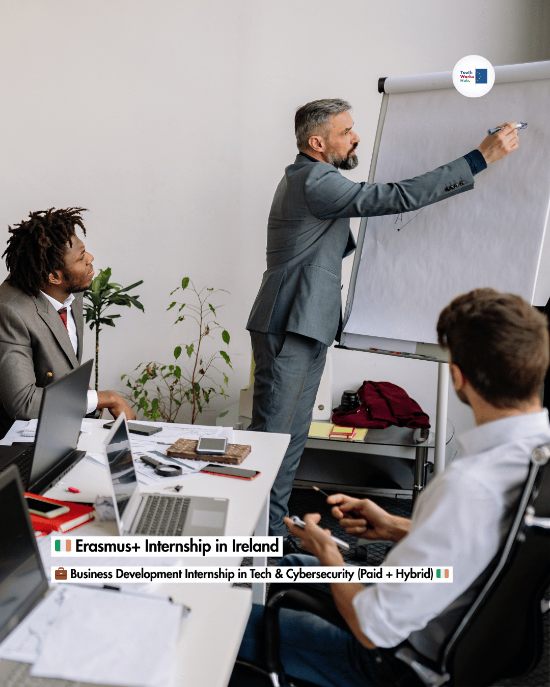 🇮🇪 Erasmus+ Internship in Ireland 💼 Business Development Internship in Tech &amp; Cybersecurity (Paid + Hybrid) 🇮🇪