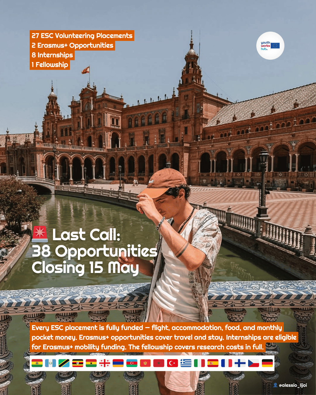 🔴 Last Call: 38 Opportunities Closing 15 May — ESC, Erasmus+, Internships & Fellowship