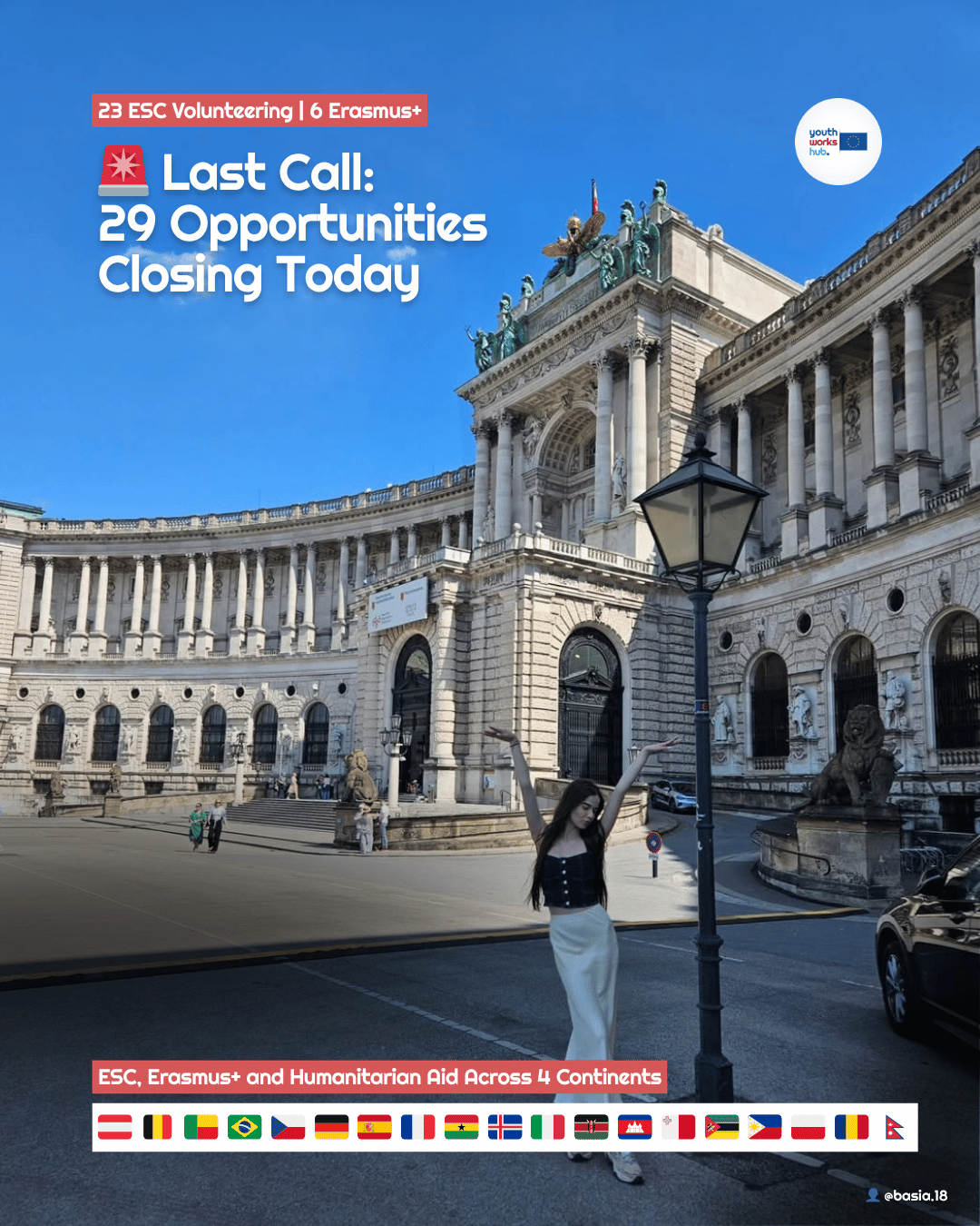 🚨 Last Call: 29 Opportunities Closing Today — ESC, Erasmus+ & Humanitarian Aid Across 4 Continents