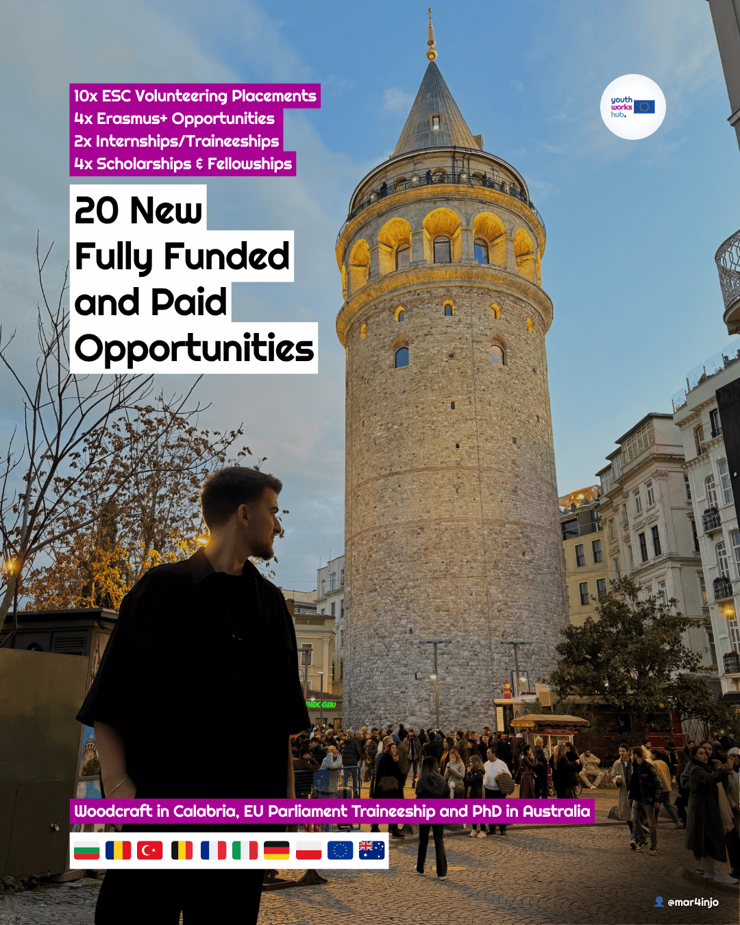 🌱 20 New Opportunities — Woodcraft in Calabria, EU Parliament Traineeship & PhD in Australia