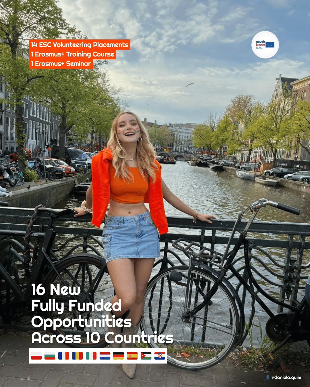 🌍 16 New Fully Funded Opportunities Across 10 Countries — ESC Volunteering, Erasmus+ Seminar & Training