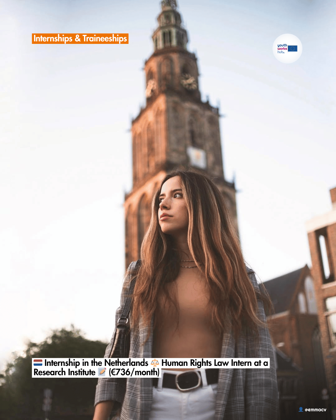 🇳🇱 Internship in the Netherlands ⚖️ Human Rights Law Intern at a Research Institute 📝 (€736/month)