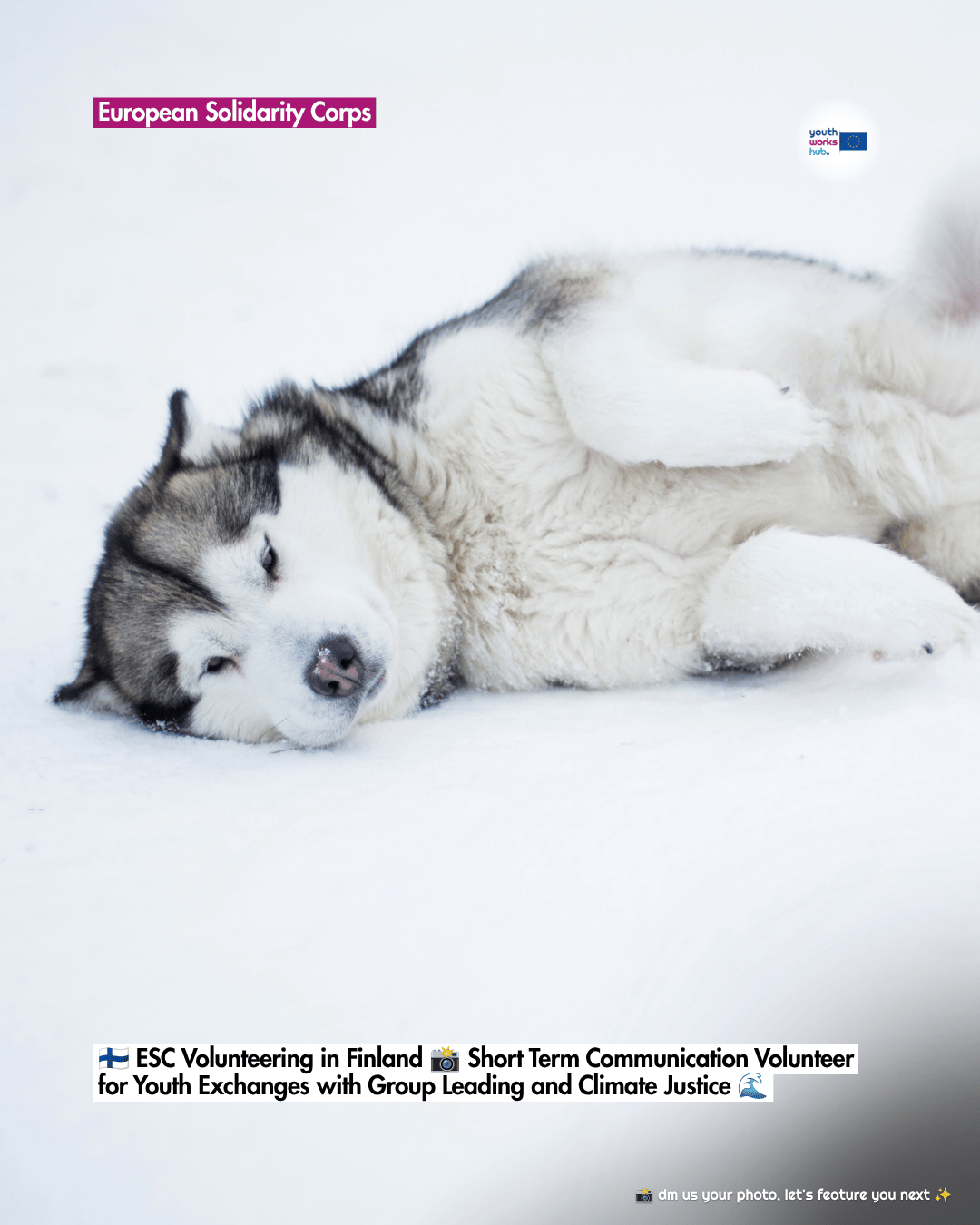 🇫🇮 ESC Volunteering in Finland 📸 Short Term Communication Volunteer for Youth Exchanges with Group Leading and Climate Justice 🌊