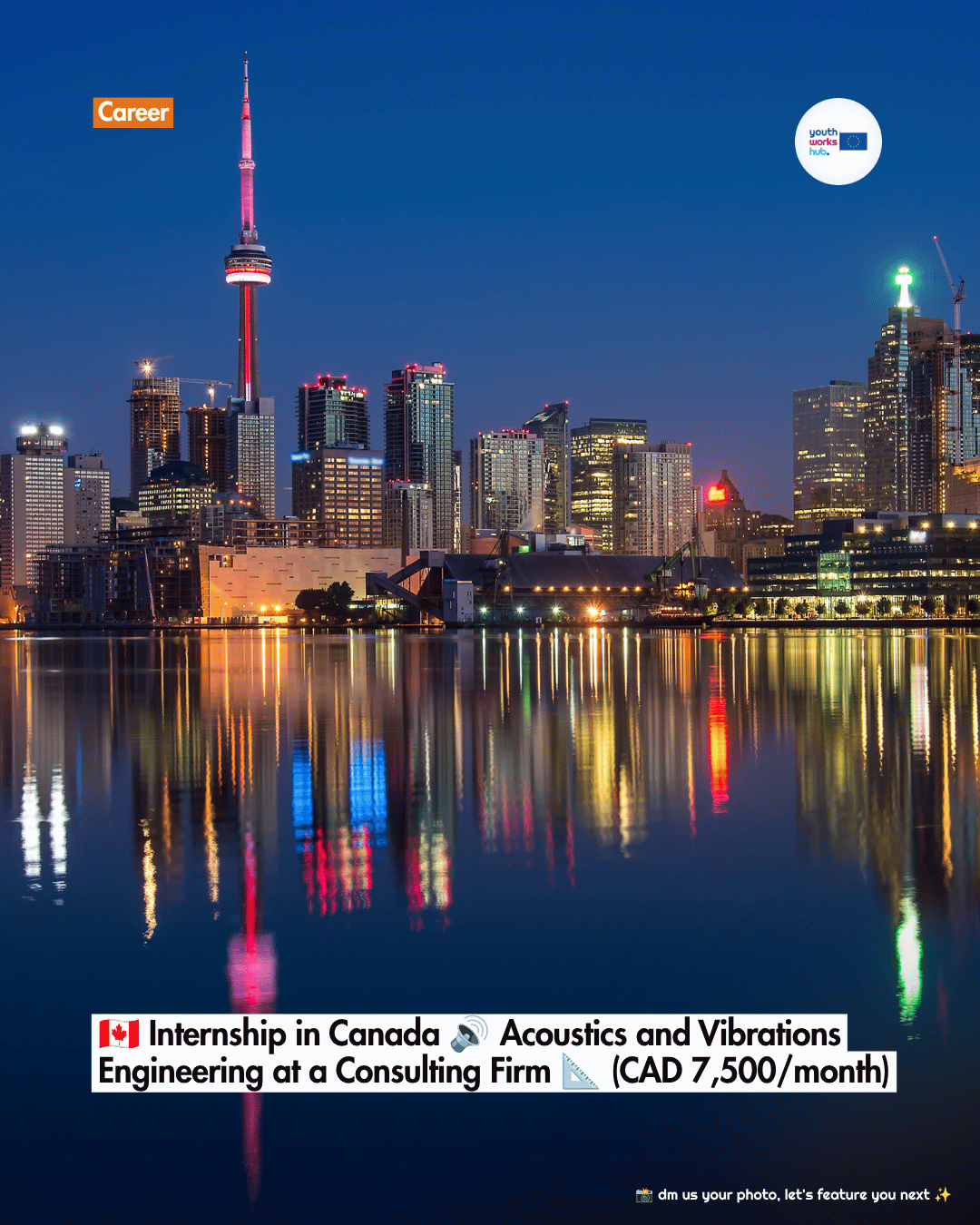 🇨🇦 Internship in Canada 🔊 Acoustics and Vibrations Engineering at a Consulting Firm 📐 (CAD 7,500/month)