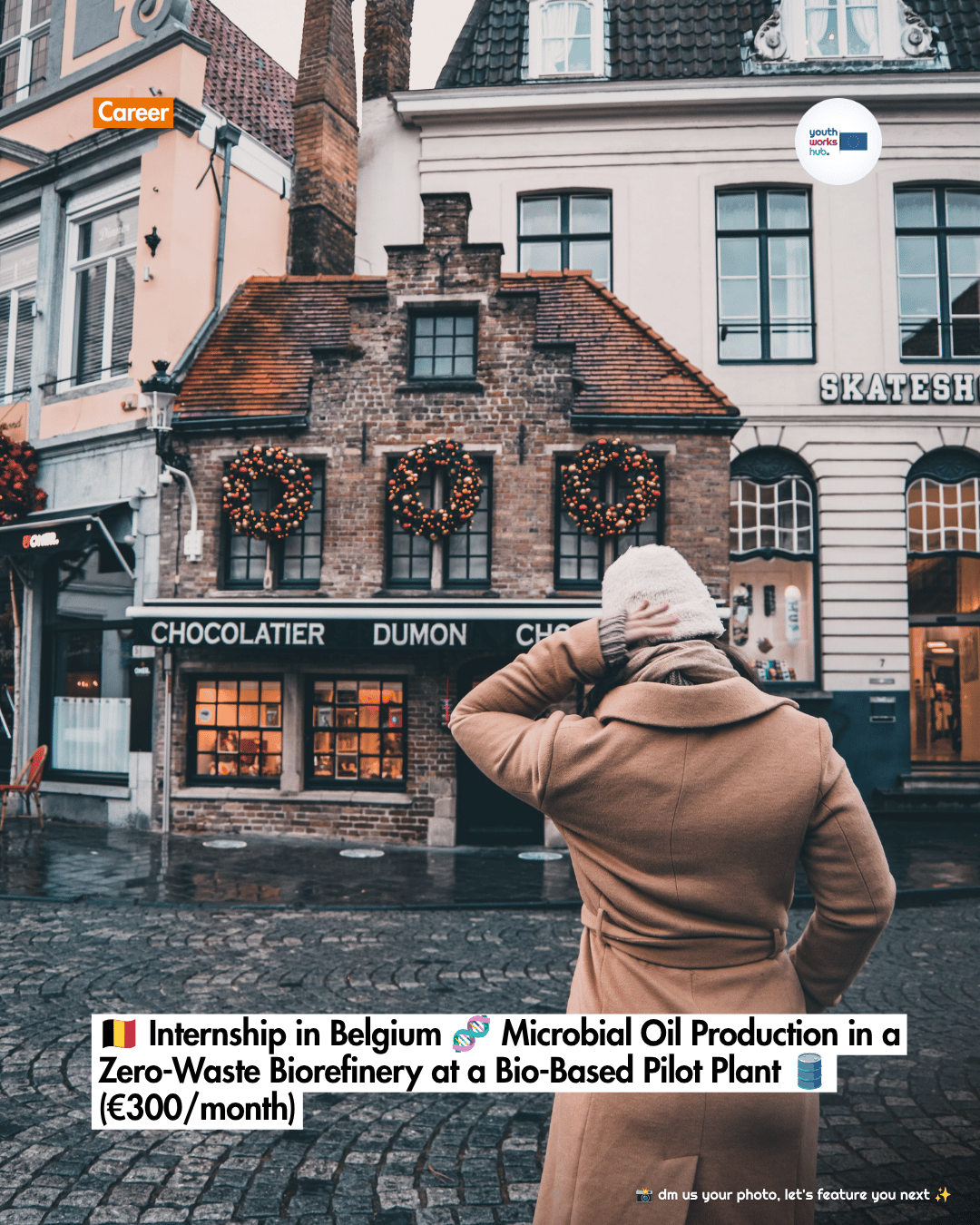 🇧🇪 Internship in Belgium 🧬 Microbial Oil Production in a Zero-Waste Biorefinery at a Bio-Based Pilot Plant 🛢️ (€300/month)