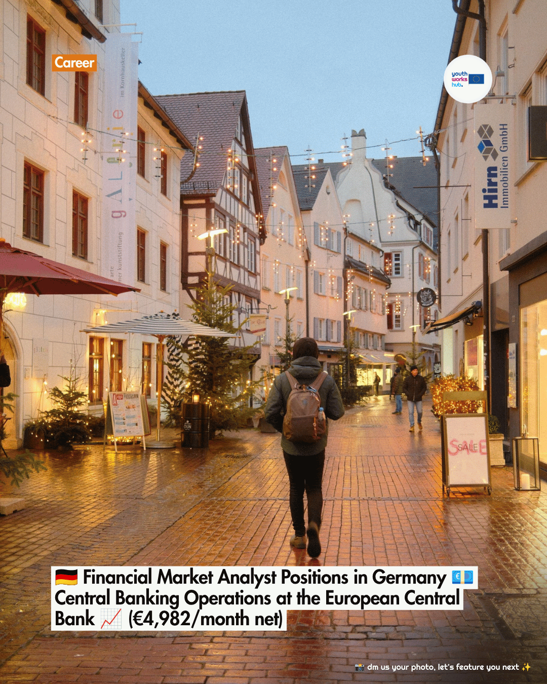 🇩🇪 Financial Market Analyst Positions in Germany 💶 Central Banking Operations at the European Central Bank 📈 (€4,982/month net)
