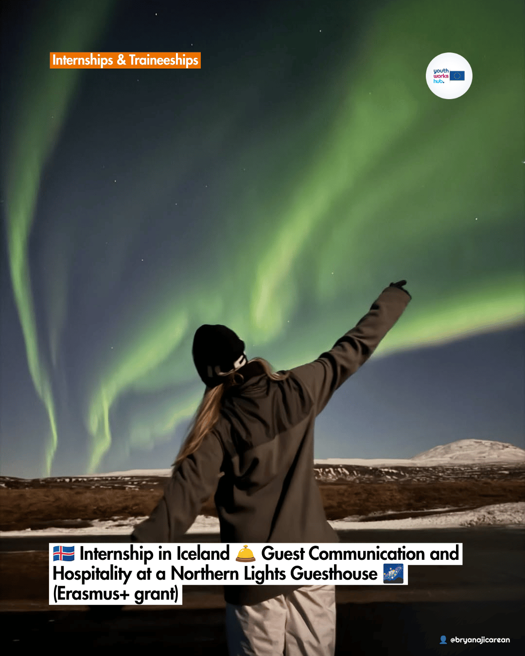 🇮🇸 Internship in Iceland 🛎️ Guest Communication and Hospitality at a Northern Lights Guesthouse 🌌 (Erasmus+ grant)