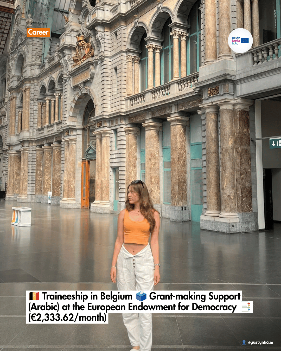 🇧🇪 Traineeship in Belgium 🗳️ Grant-making Support (Arabic) at the European Endowment for Democracy 📑 (€2,333.62/month)