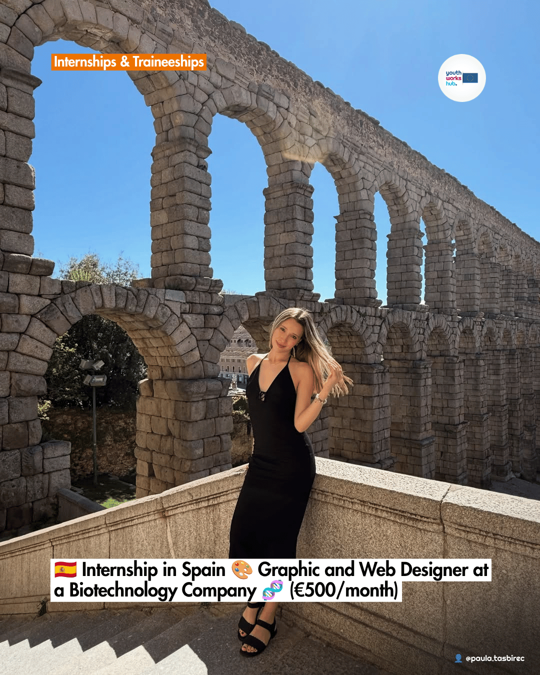 🇪🇸 Internship in Spain 🎨 Graphic and Web Designer at a Biotechnology Company 🧬 (€500/month)
