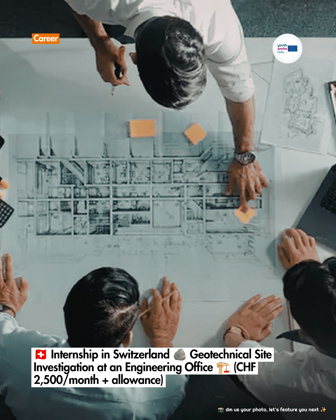 🇨🇭 Internship in Switzerland 🪨 Geotechnical Site Investigation at an Engineering Office 🏗️ (CHF 2,500/month + allowance)