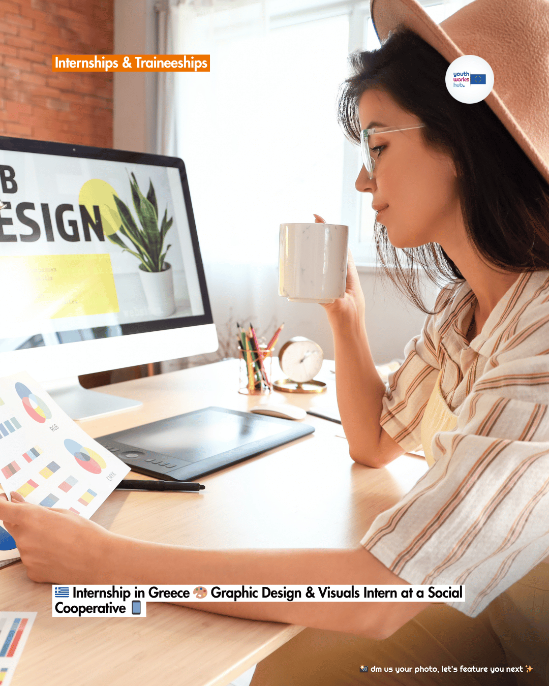 🇬🇷 Internship in Greece 🎨 Graphic Design & Visuals Intern at a Social Cooperative 📱