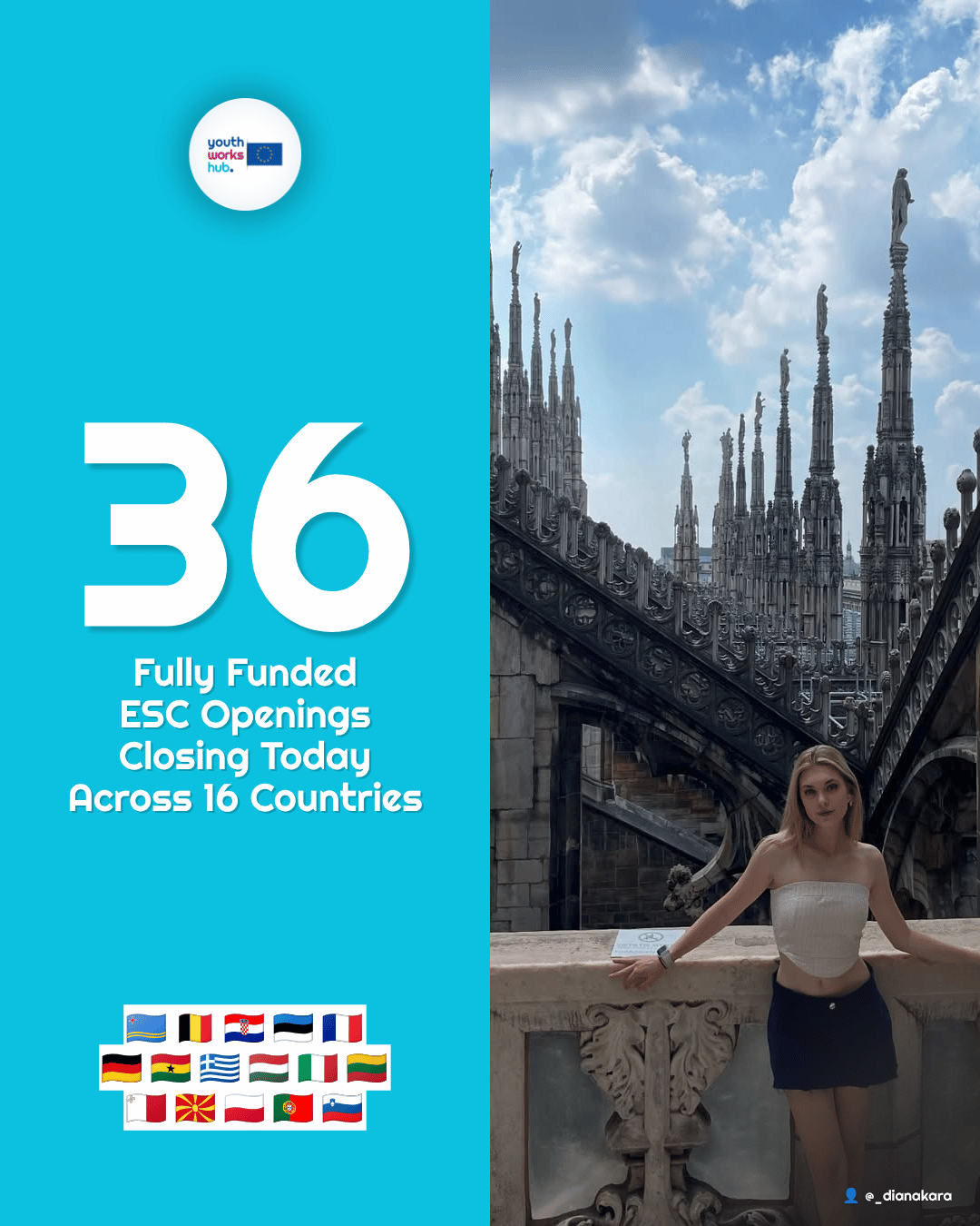 ⏰ Last Day for 36 ESC Placements — from BirdLife Malta's Bird Protection to Baltic Sea Conservation in Estonia and Teaching French in Ghana
