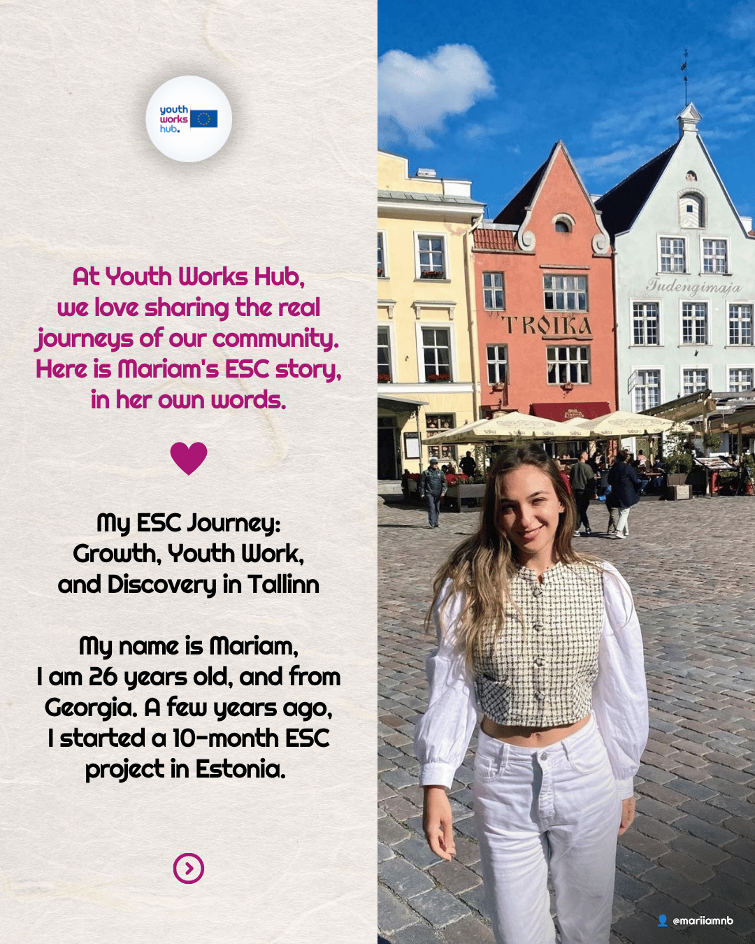 🇪🇪 Mariam's European Solidarity Corps Journey: 10 Months of Youth Work in Tallinn