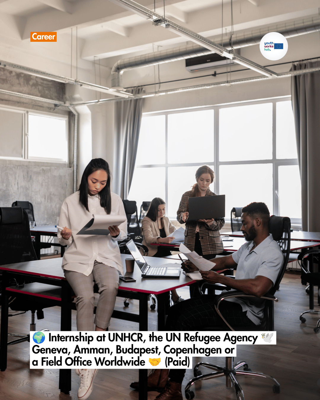 🌍 Internship at UNHCR, the UN Refugee Agency 🕊️ Geneva, Amman, Budapest, Copenhagen or a Field Office Worldwide 🤝 (Paid)