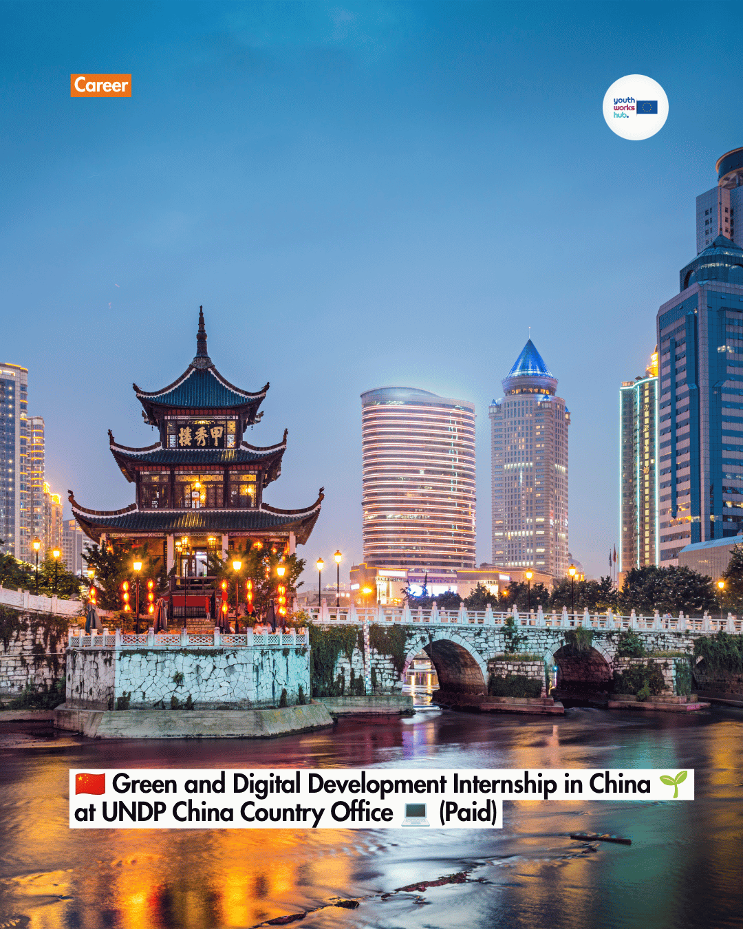 🇨🇳 Green and Digital Development Internship in China 🌱 at UNDP China Country Office 💻 (Paid)
