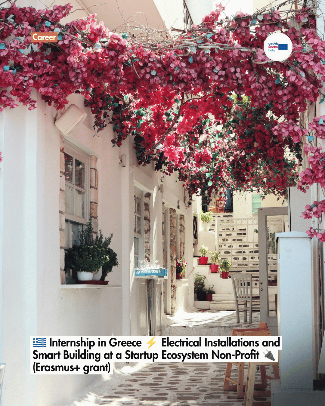🇬🇷 Internship in Greece ⚡ Electrical Installations and Smart Building at a Startup Ecosystem Non-Profit 🔌 (Erasmus+ grant)