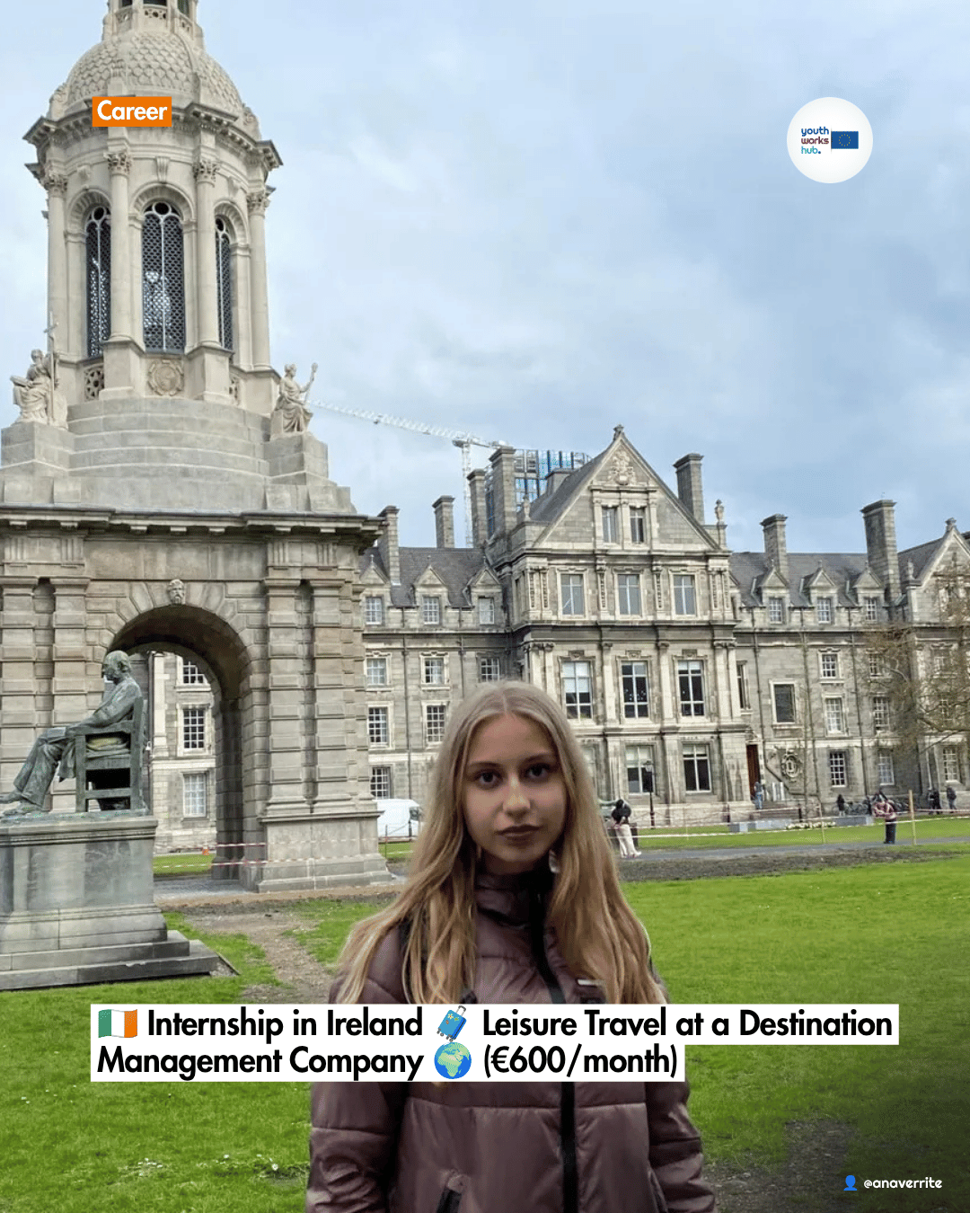 🇮🇪 Internship in Ireland 🧳 Leisure Travel at a Destination Management Company 🌍 (€600/month)