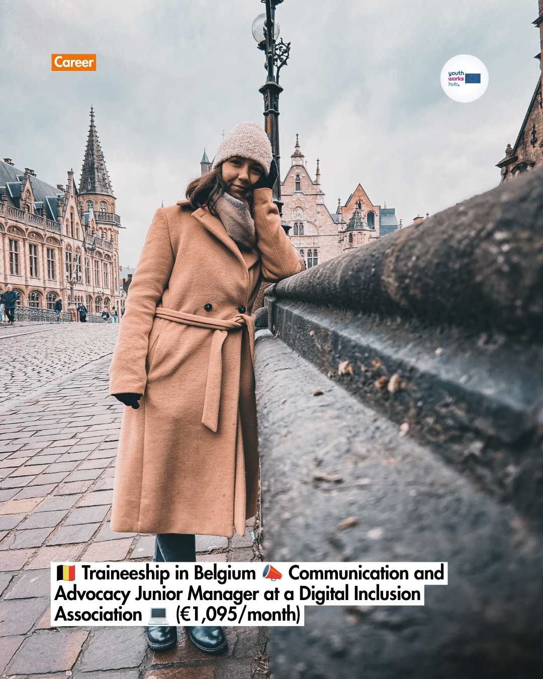 🇧🇪 Traineeship in Belgium 📣 Communication and Advocacy Junior Manager at a Digital Inclusion Association 💻 (€1,095/month)