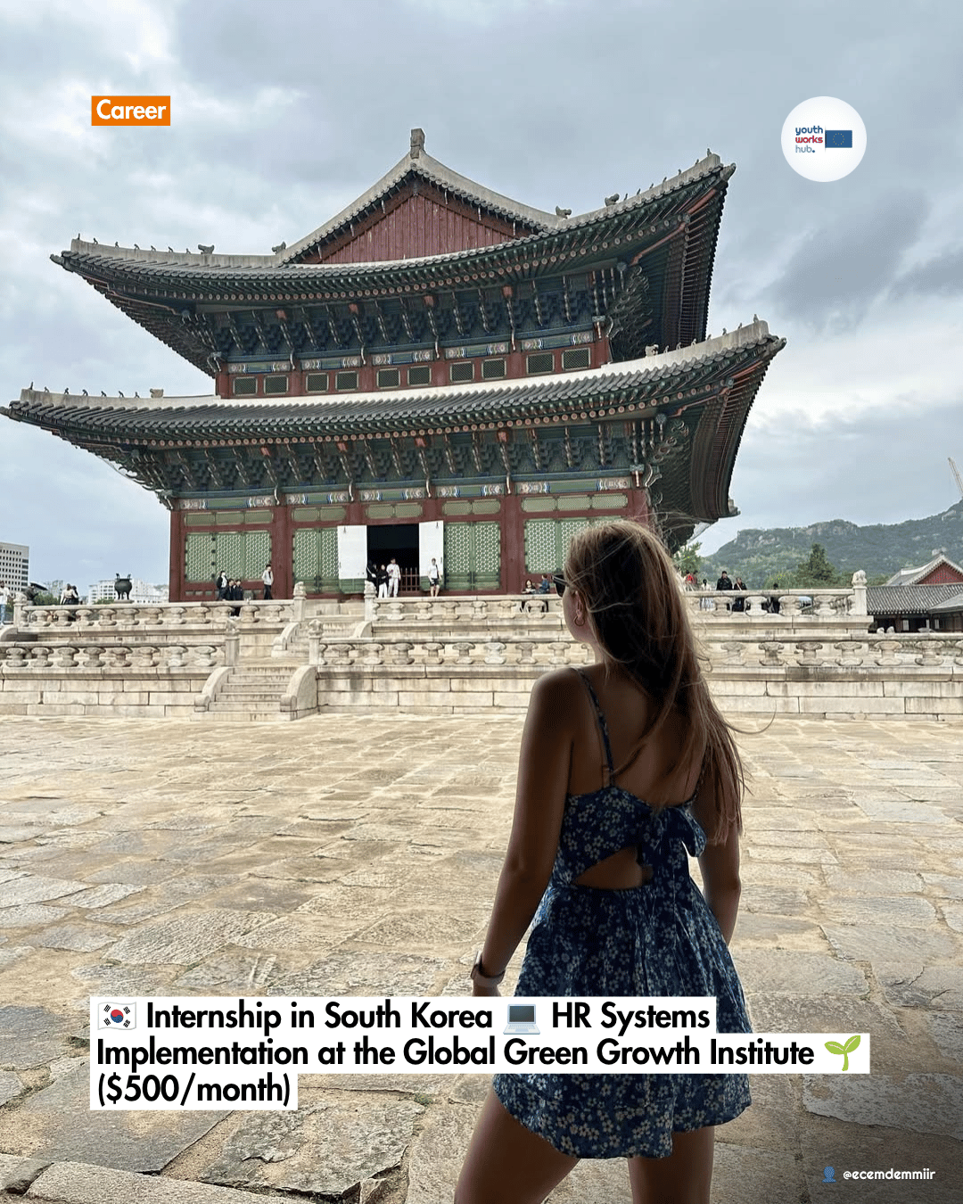 🇰🇷 Internship in South Korea 💻 HR Systems Implementation at the Global Green Growth Institute 🌱 ($500/month)