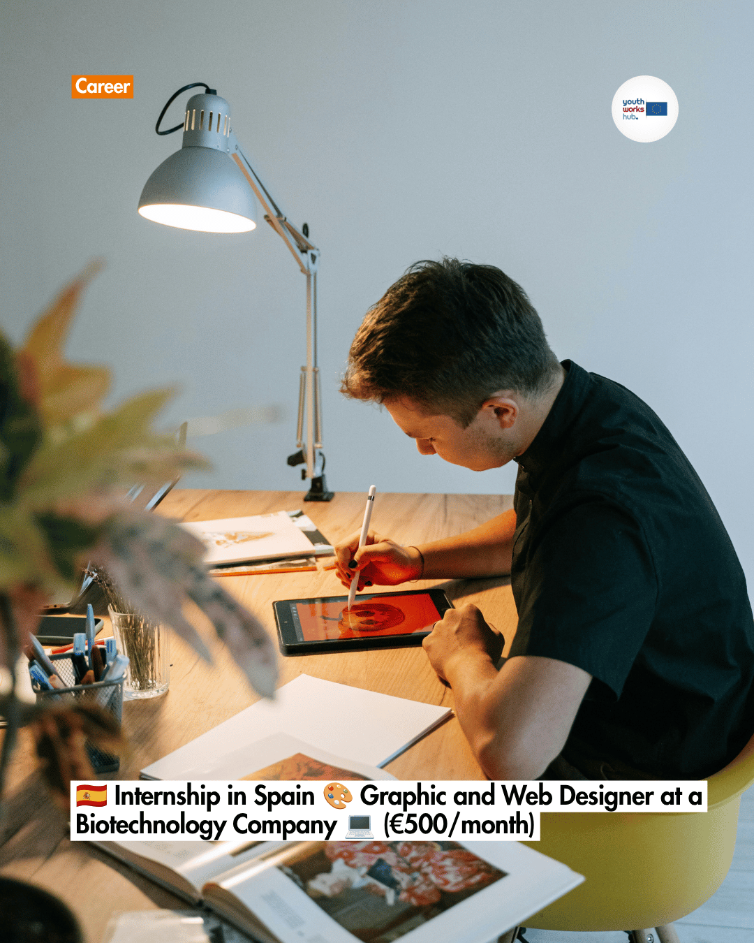 🇪🇸 Internship in Spain 🎨 Graphic and Web Designer at a Biotechnology Company 💻 (€500/month)