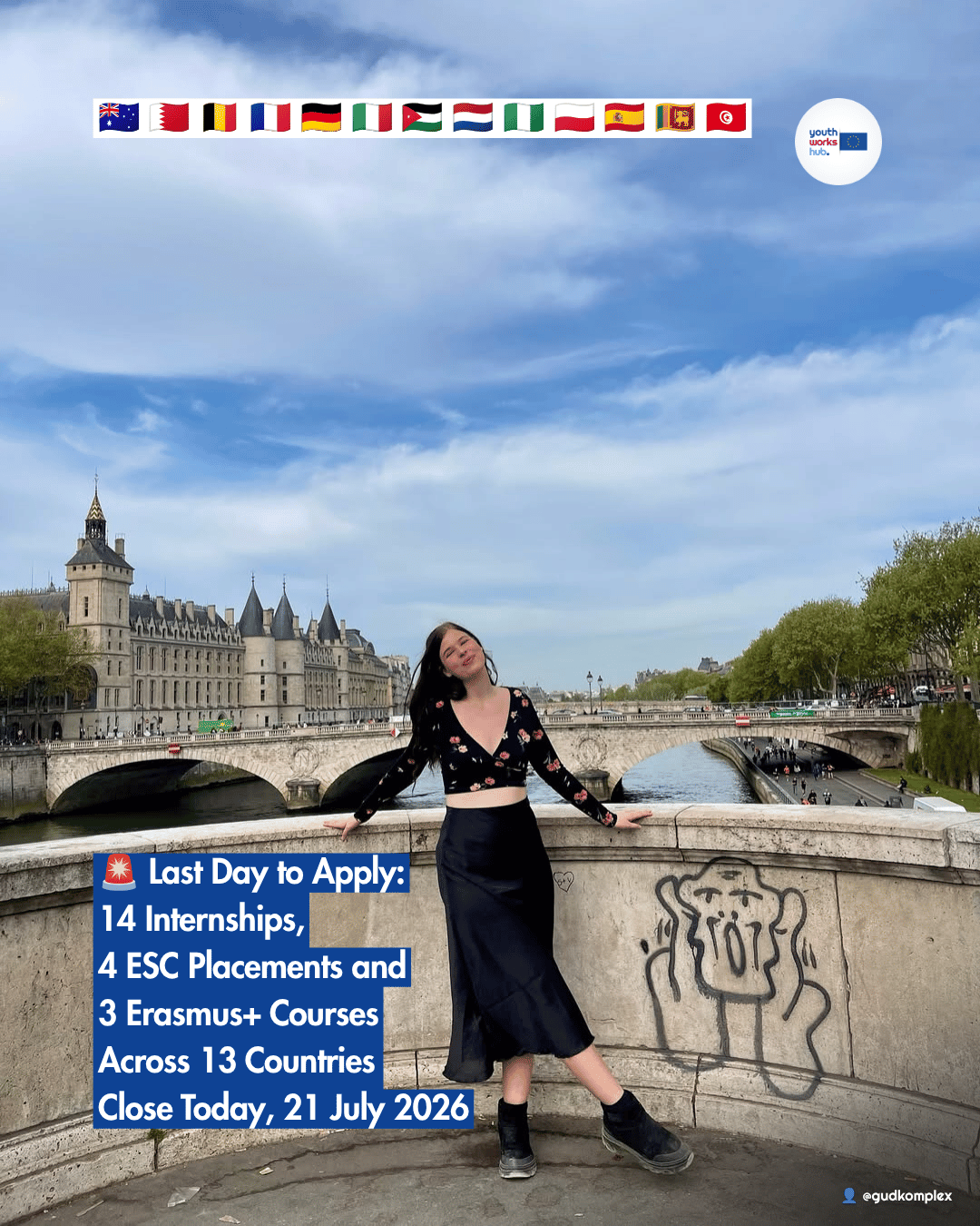 🚨 Last Day to Apply: 14 Internships, 4 ESC Placements and 3 Erasmus+ Courses Across 13 Countries Close Tonight, 21 July 2026