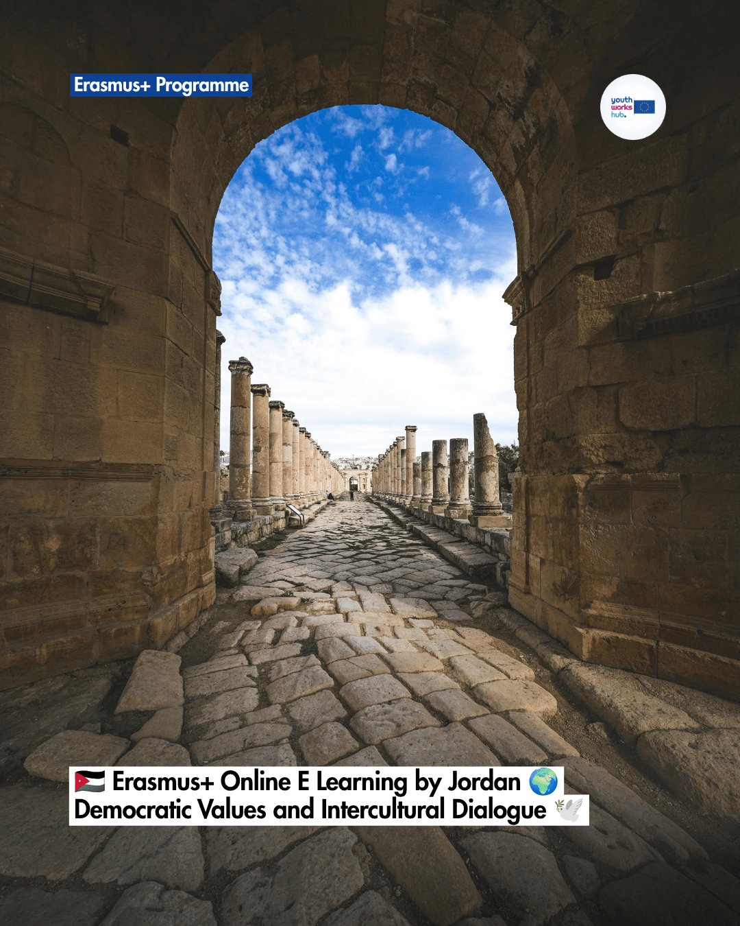 🇯🇴 Erasmus+ Online E Learning by Jordan 🌍 Democratic Values and Intercultural Dialogue 🕊️