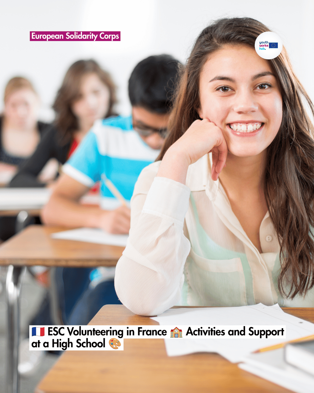 🇫🇷 ESC Volunteering in France 🏫 Activities and Support at a High School 🎨