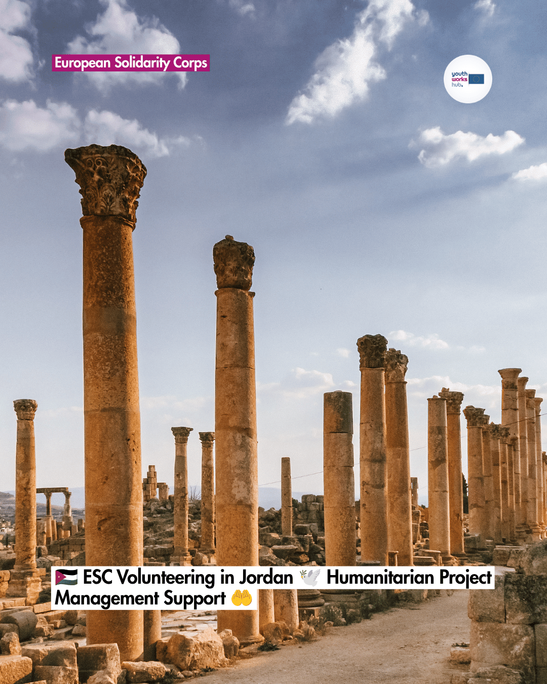 🇯🇴 ESC Volunteering in Jordan 🕊️ Humanitarian Project Management Support 🤲