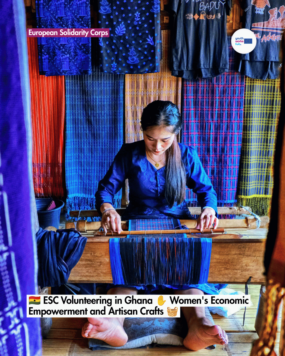 🇬🇭 ESC Volunteering in Ghana ✋ Women's Economic Empowerment and Artisan Crafts 🧺