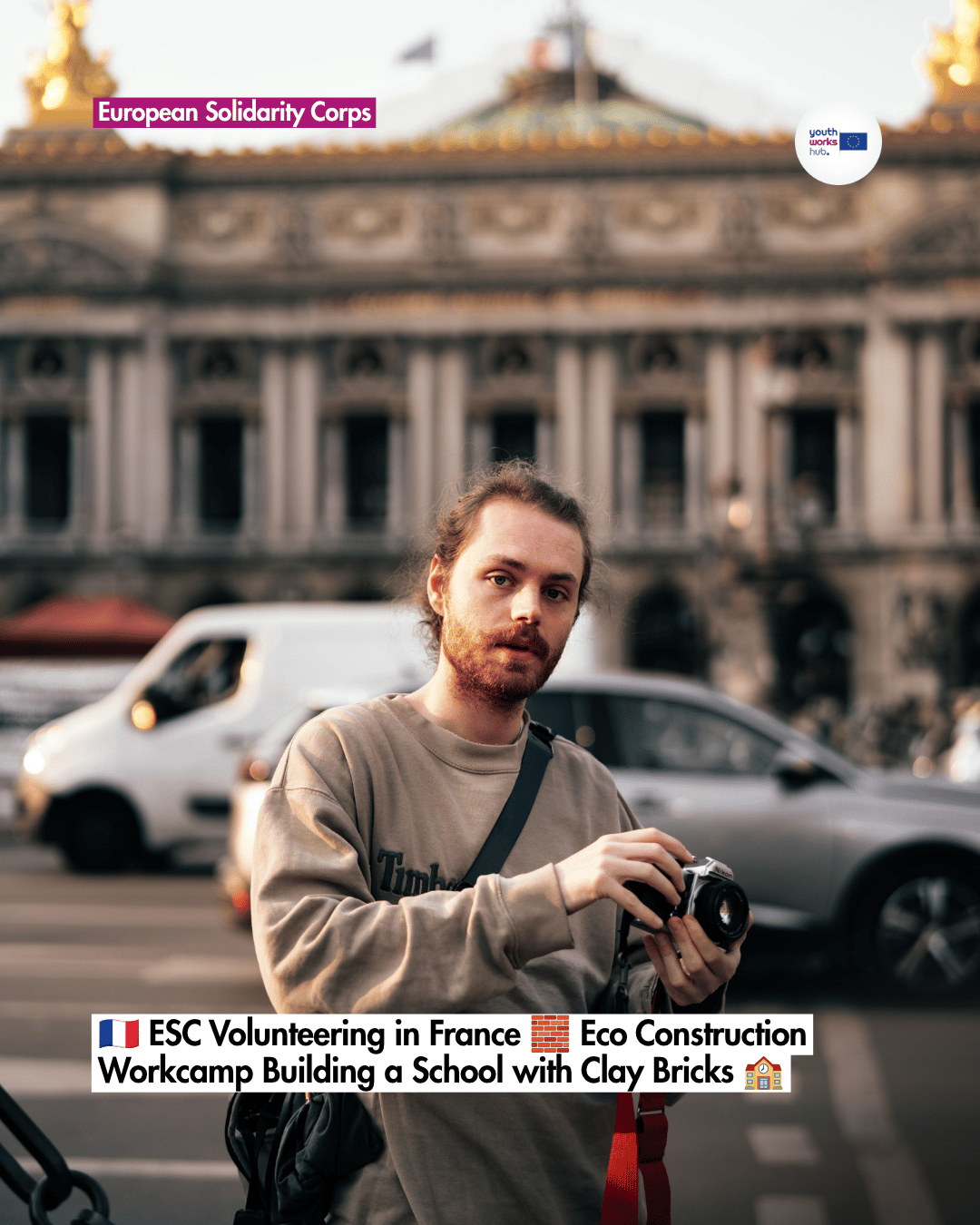 🇫🇷 ESC Volunteering in France 🧱 Eco Construction Workcamp Building a School with Clay Bricks 🏫