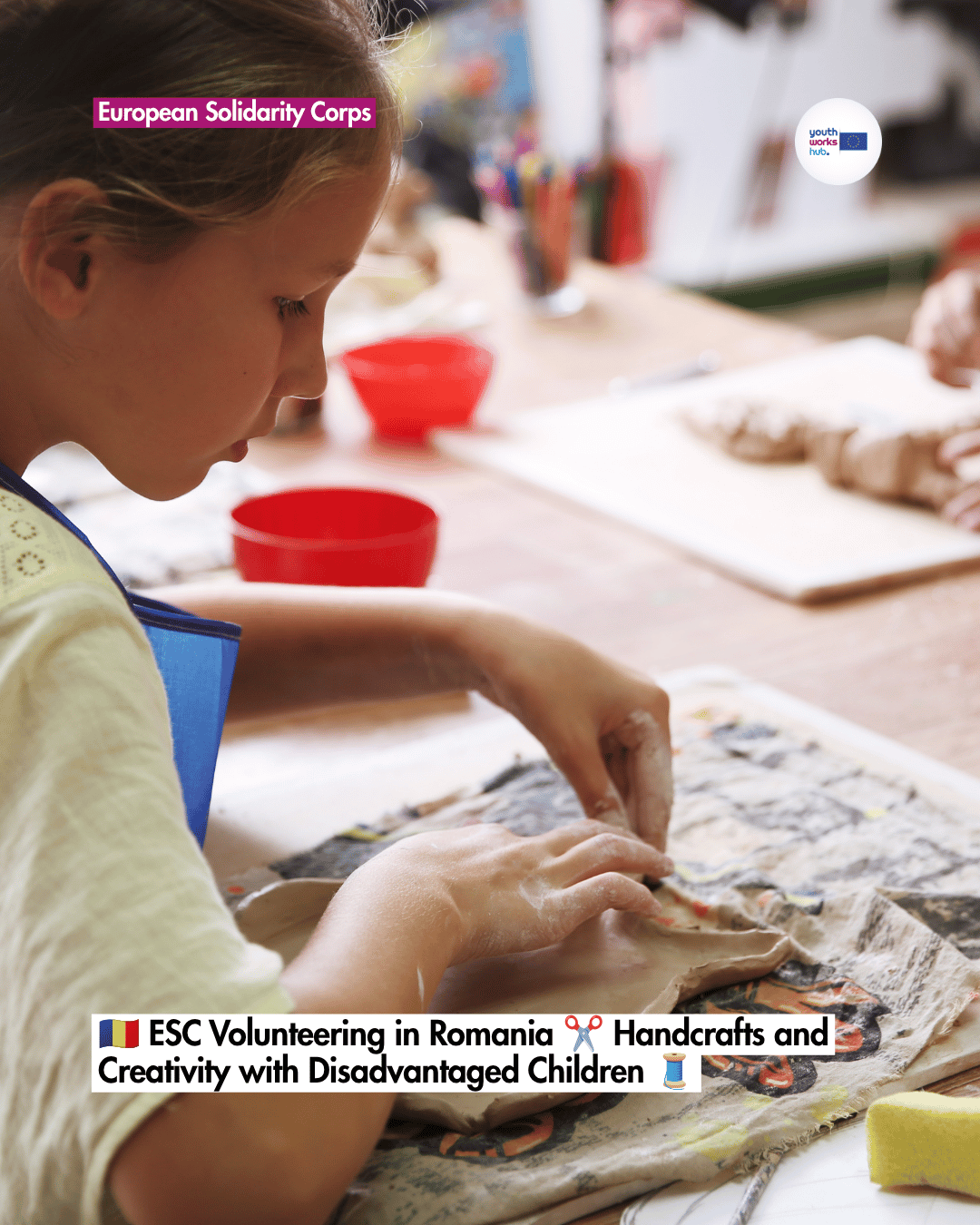 🇷🇴 ESC Volunteering in Romania ✂️ Handcrafts and Creativity with Disadvantaged Children 🧵