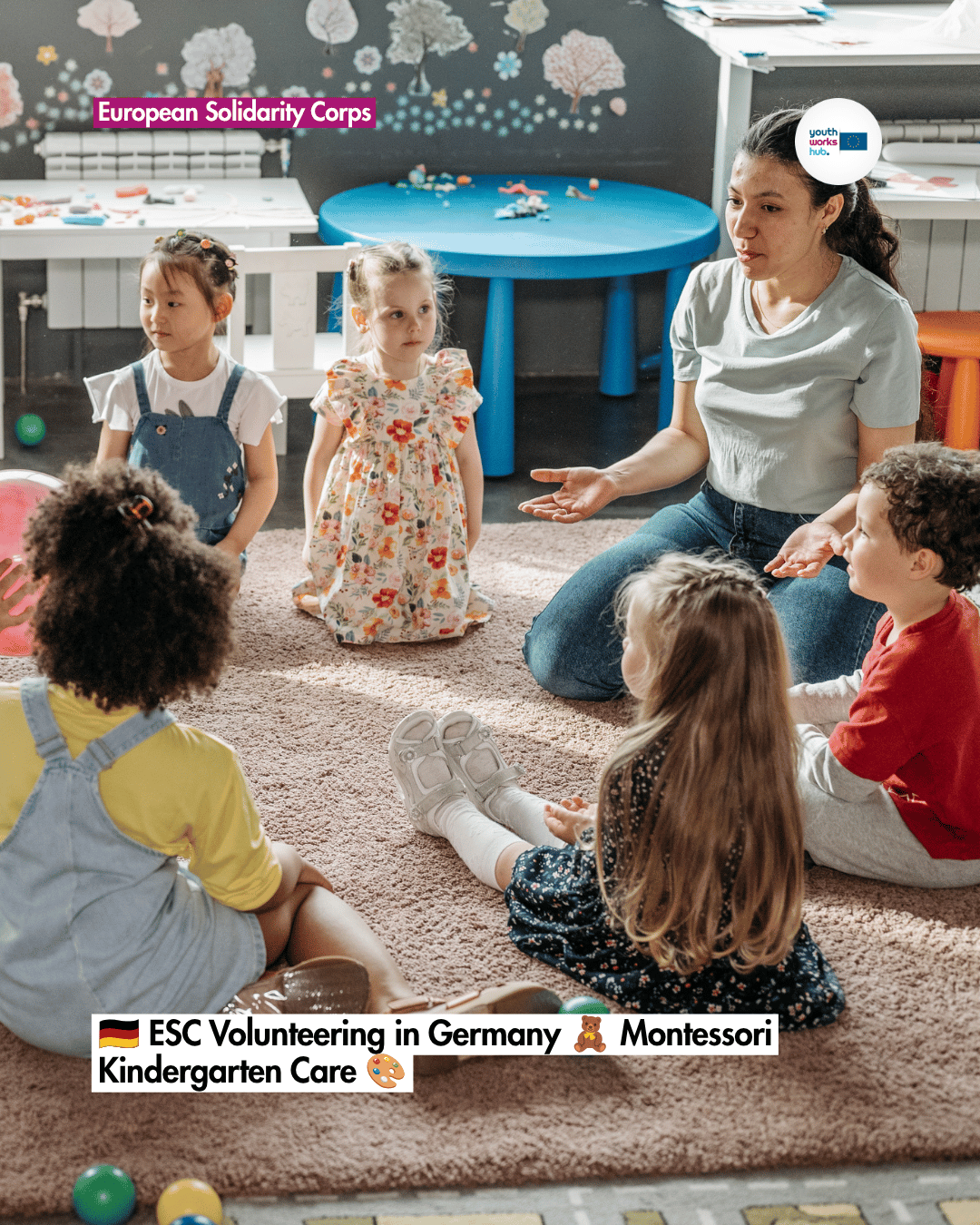🇩🇪 ESC Volunteering in Germany 🧸 Montessori Kindergarten Care 🎨