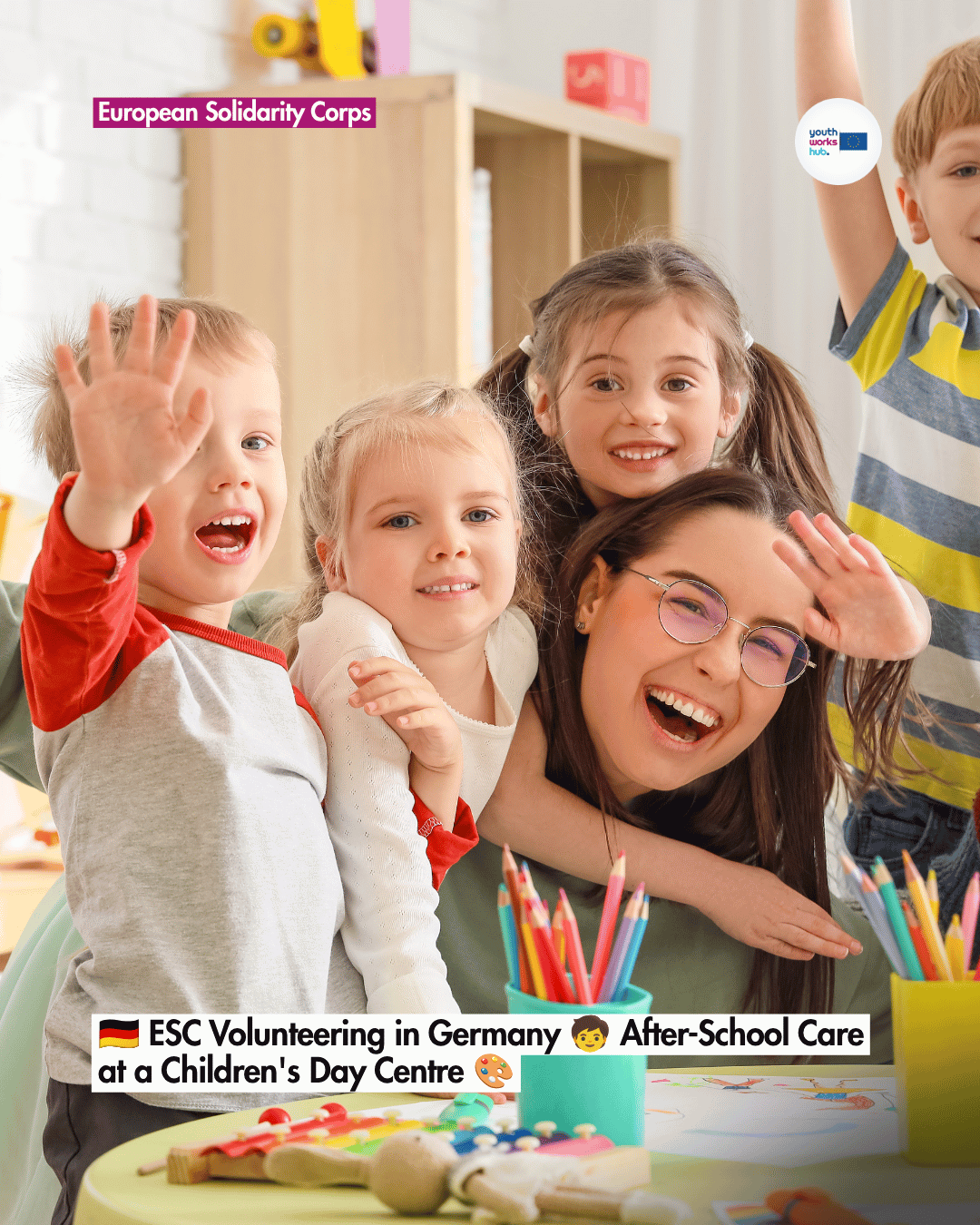 🇩🇪 ESC Volunteering in Germany 🧒 After-School Care at a Children's Day Centre 🎨
