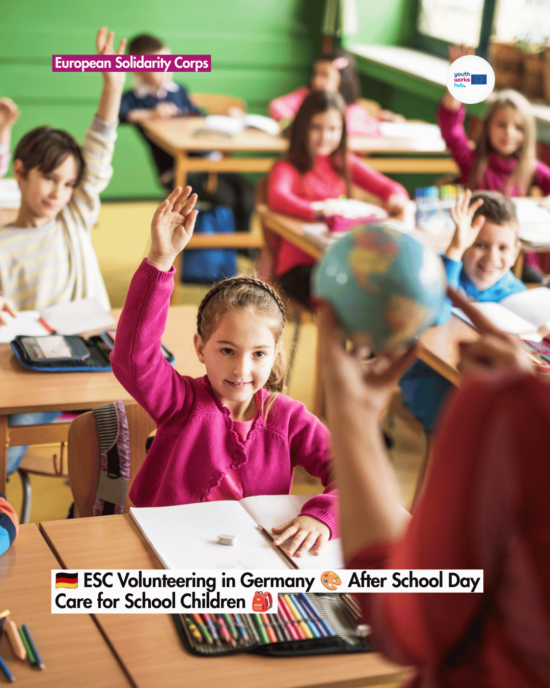🇩🇪 ESC Volunteering in Germany 🎨 After School Day Care for School Children 🎒