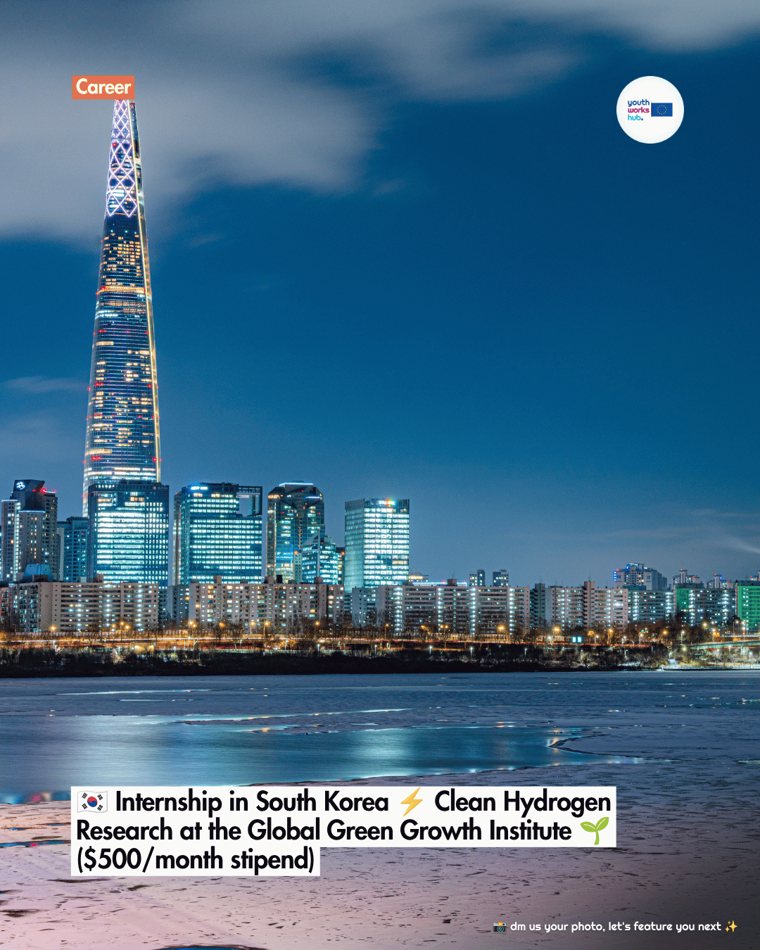 🇰🇷 Internship in South Korea ⚡ Clean Hydrogen Research at the Global Green Growth Institute 🌱 ($500/month stipend)