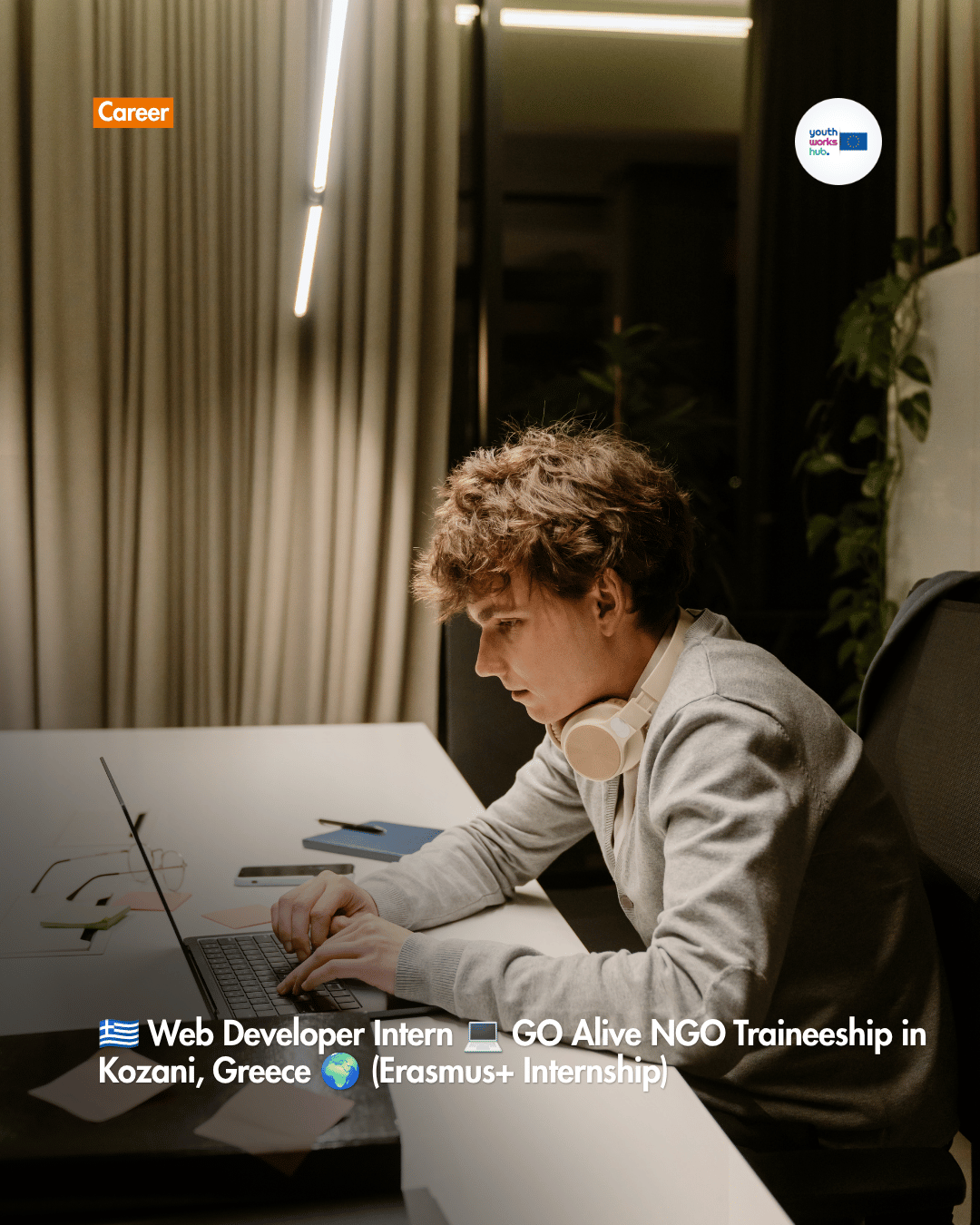 🇬🇷 Web Developer Intern 💻 GO Alive NGO Traineeship in Kozani, Greece 🌍 (Erasmus+ Internship)