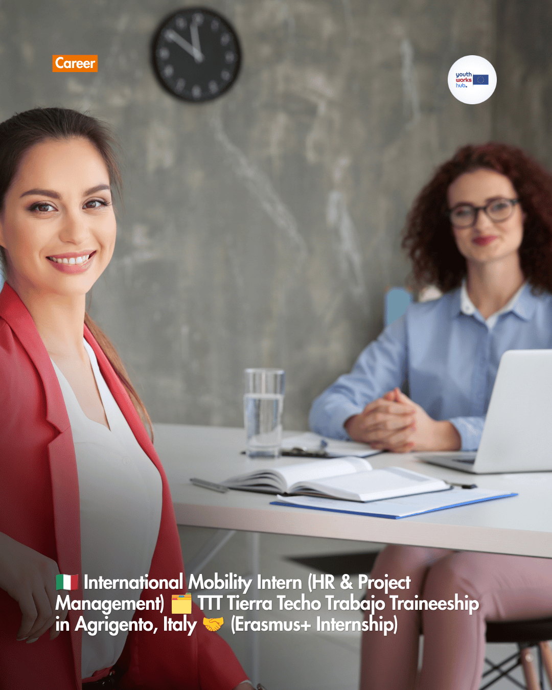 🇮🇹 International Mobility Intern (HR & Project Management) 🗂️ TTT Tierra Techo Trabajo Traineeship in Agrigento, Italy 🤝 (Erasmus+ Internship)