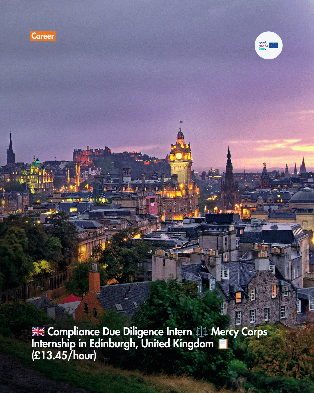 🇬🇧 Compliance Due Diligence Intern ⚖️ Mercy Corps Internship in Edinburgh, United Kingdom 📋 (£13.45/hour)