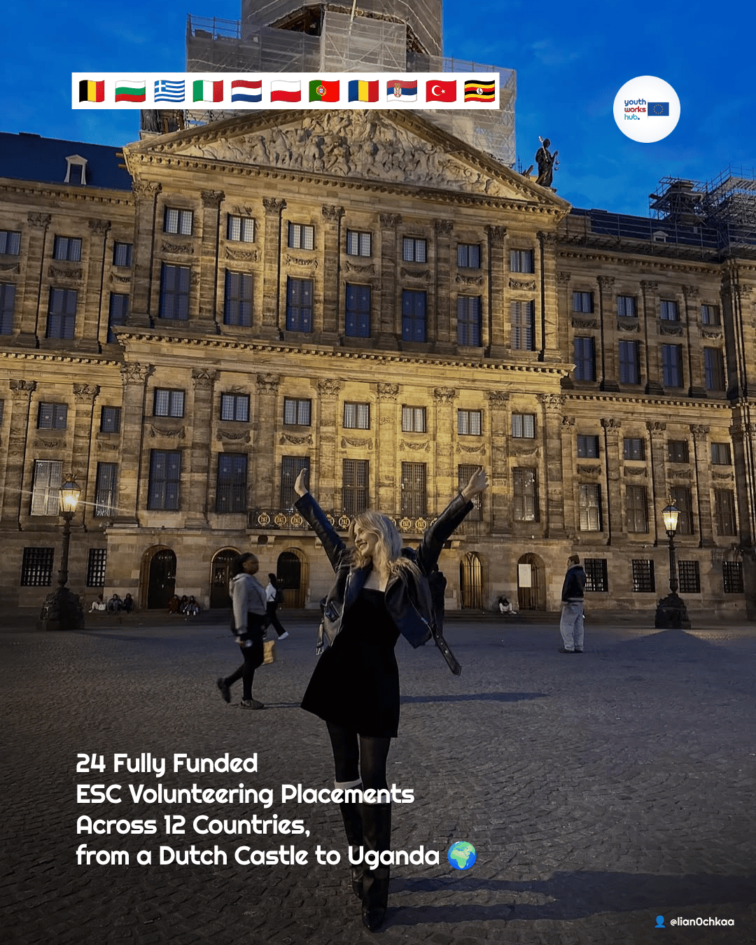 24 Fully Funded ESC Volunteering Placements Across 12 Countries, from a Dutch Castle to Uganda 🌍