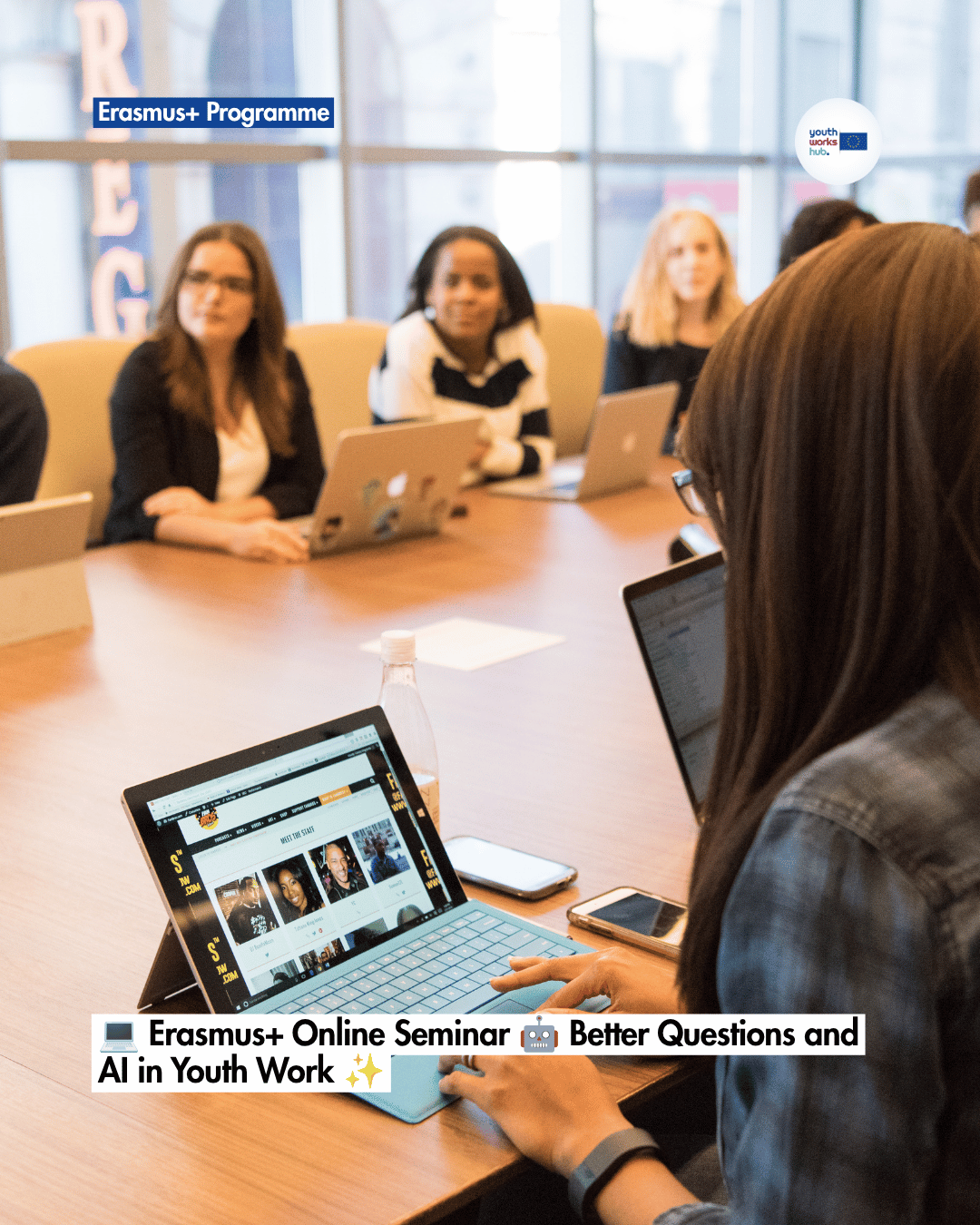 💻 Erasmus+ Online Seminar 🤖 Better Questions and AI in Youth Work ✨