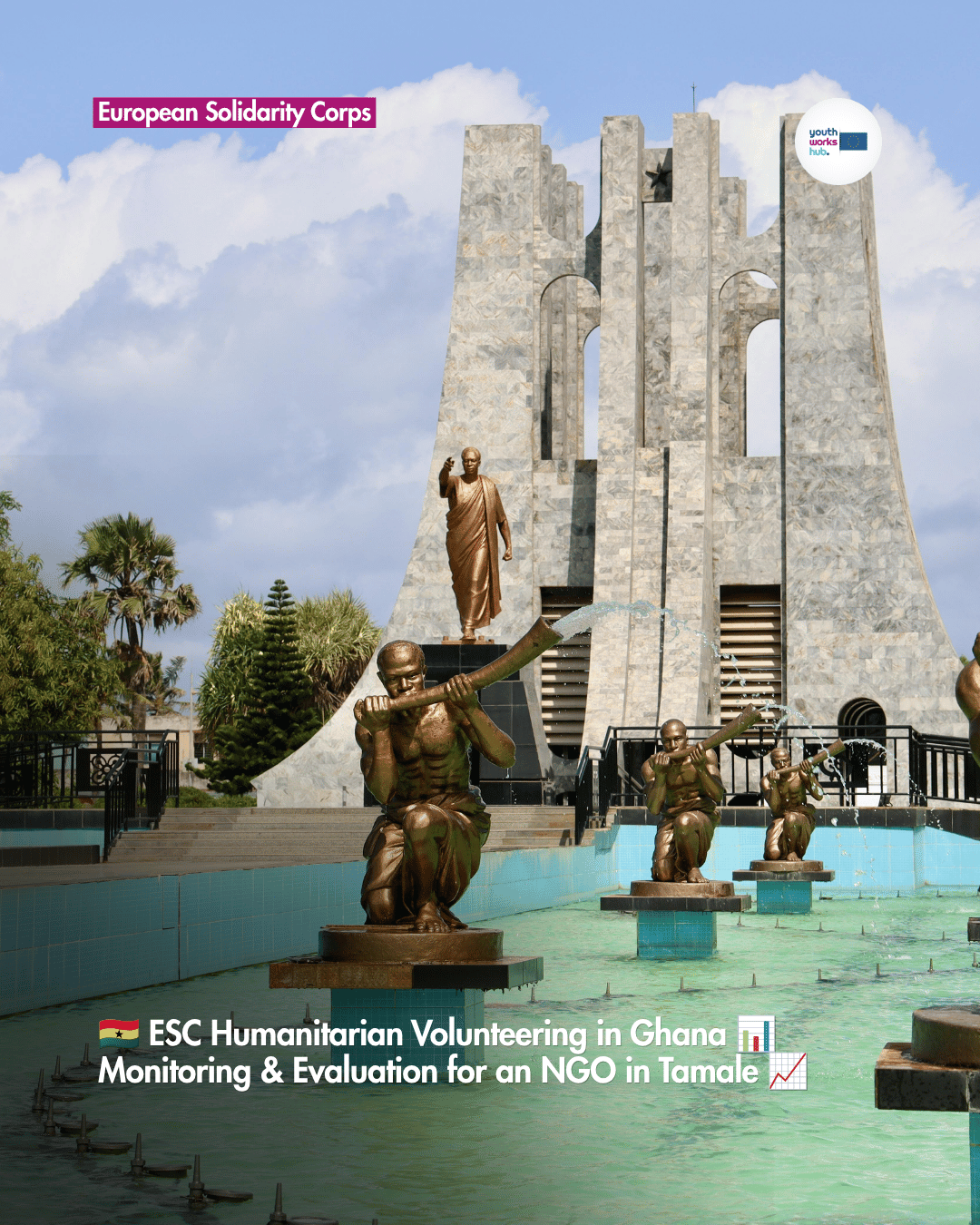 🇬🇭 ESC Humanitarian Volunteering in Ghana 📊 Monitoring & Evaluation for an NGO in Tamale 📈