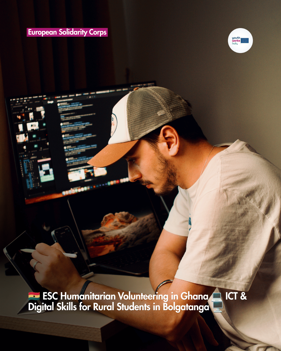🇬🇭 ESC Humanitarian Volunteering in Ghana 💻 ICT & Digital Skills for Rural Students in Bolgatanga 🖥️