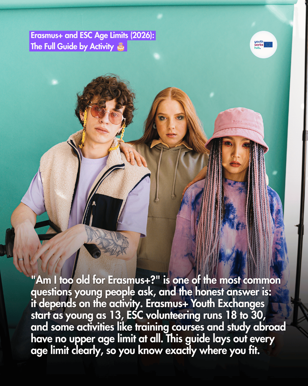 Erasmus+ and ESC Age Limits (2026): The Full Guide by Activity 🎂