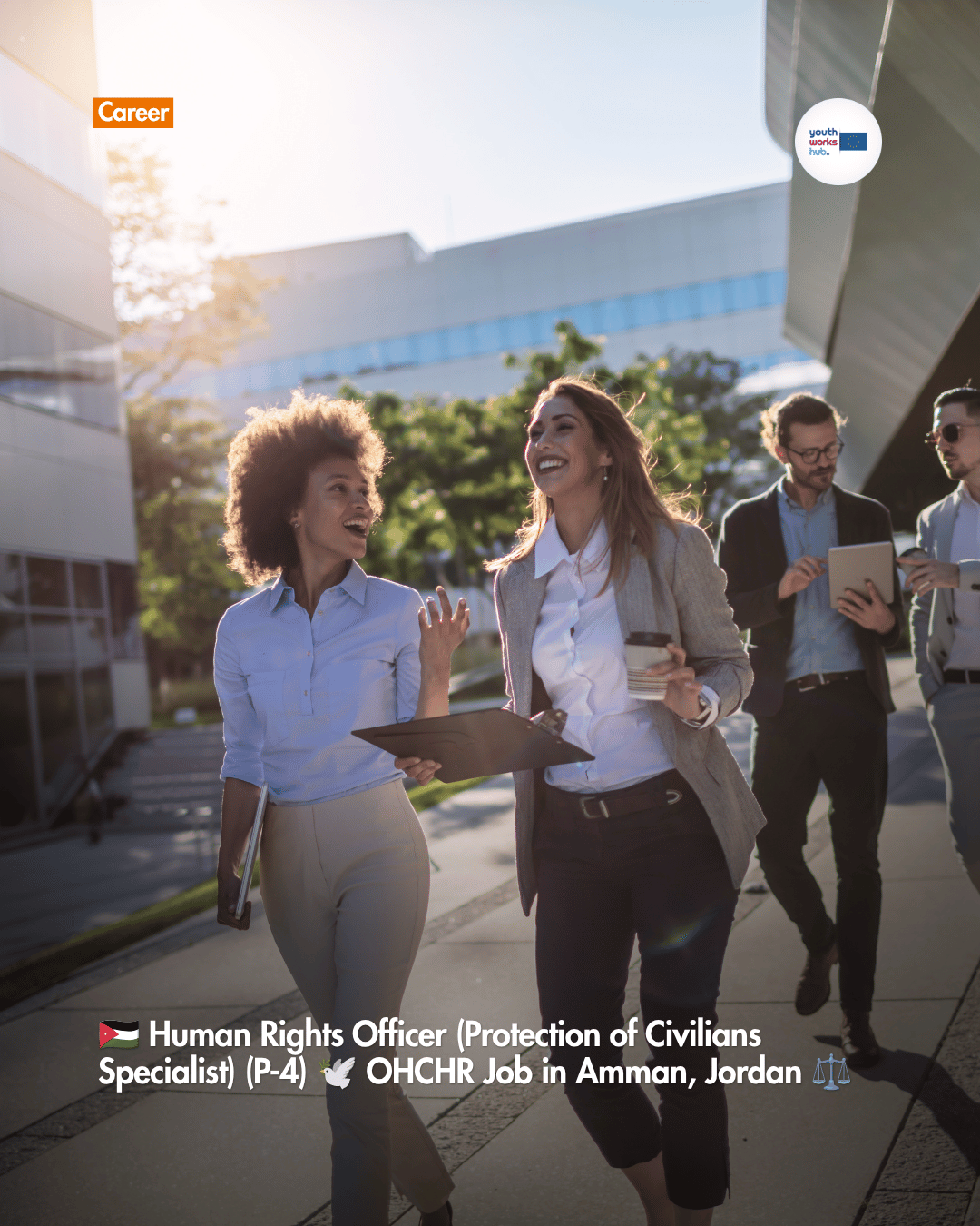 🇯🇴 Human Rights Officer (Protection of Civilians Specialist) (P-4) 🕊️ OHCHR Job in Amman, Jordan ⚖️