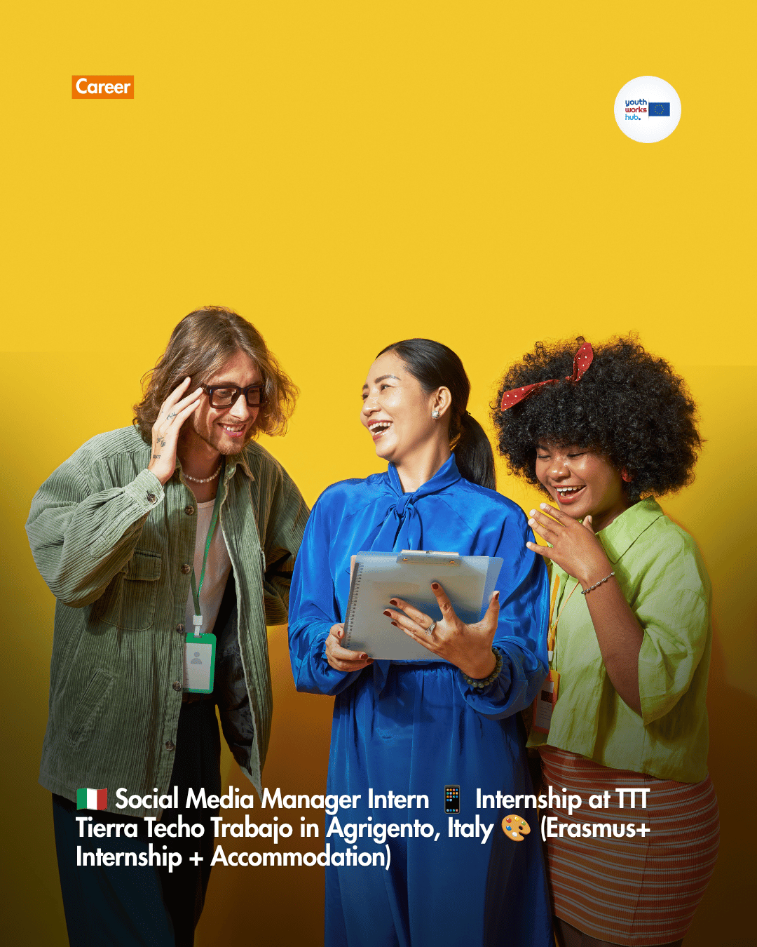 🇮🇹 Social Media Manager Intern 📱 Internship at TTT Tierra Techo Trabajo in Agrigento, Italy 🎨 (Erasmus+ Internship + Accommodation)