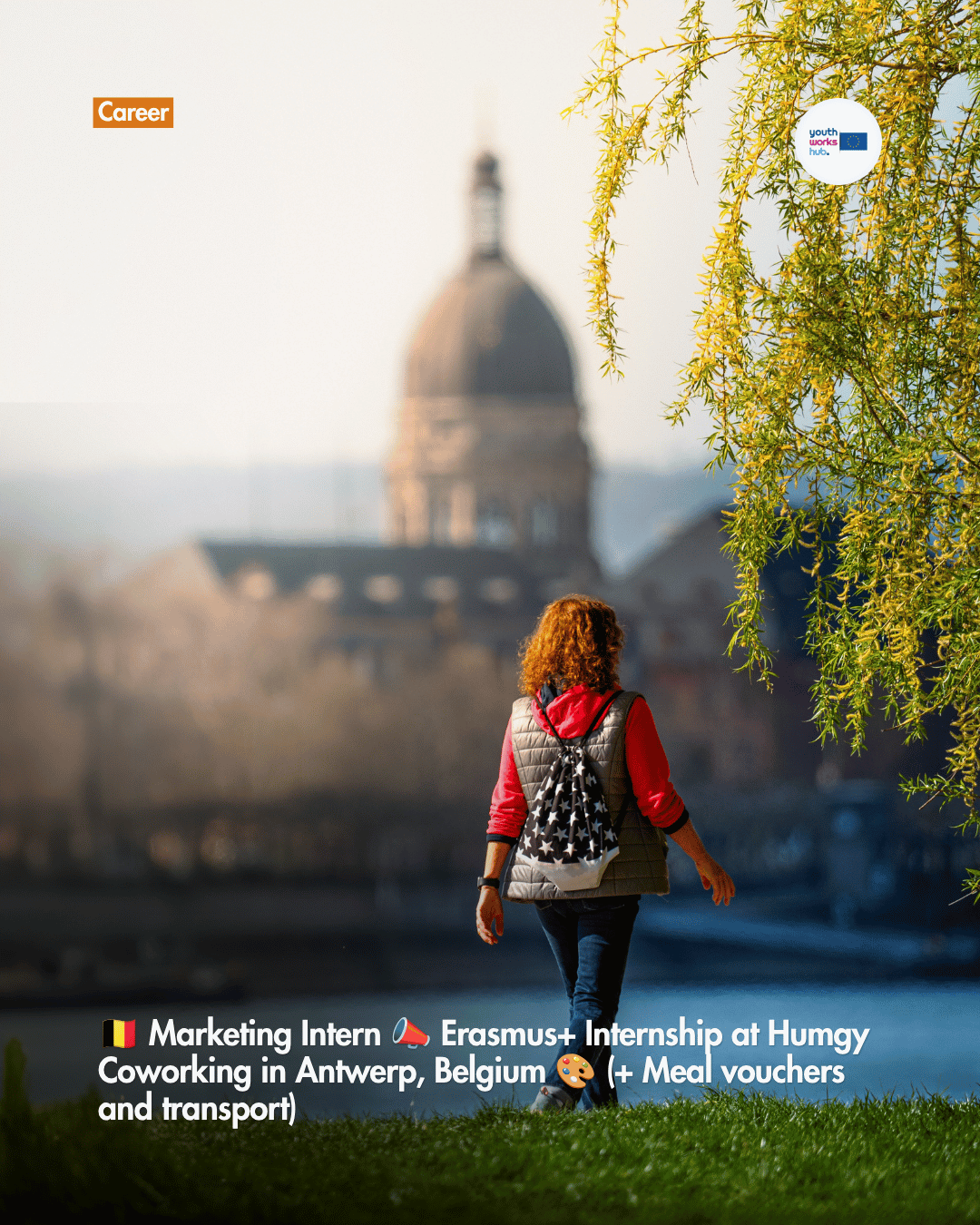 🇧🇪 Marketing Intern 📣 Erasmus+ Internship at Humgy Coworking in Antwerp, Belgium 🎨 (+ Meal vouchers and transport)