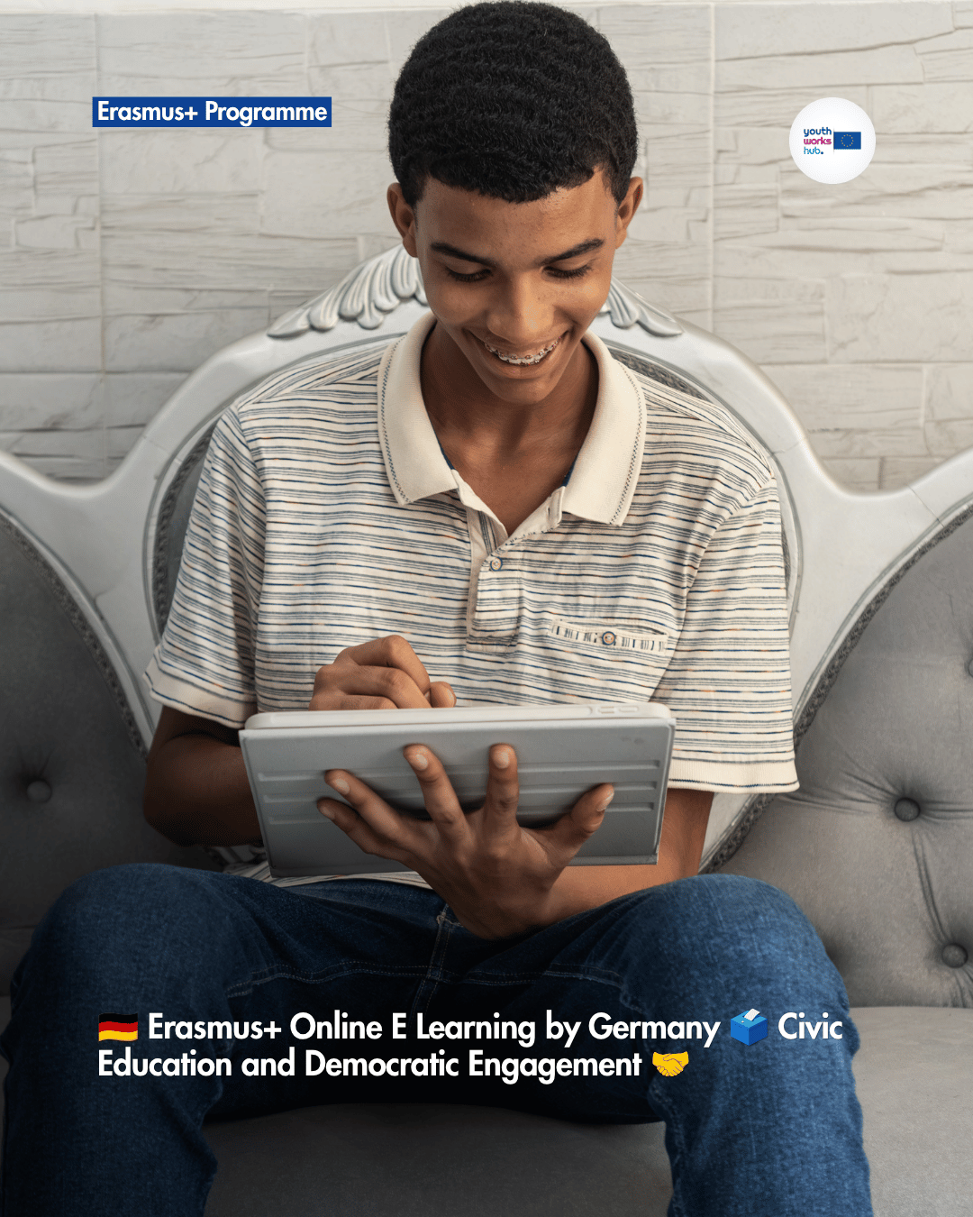 🇩🇪 Erasmus+ Online E Learning by Germany 🗳️ Civic Education and Democratic Engagement 🤝