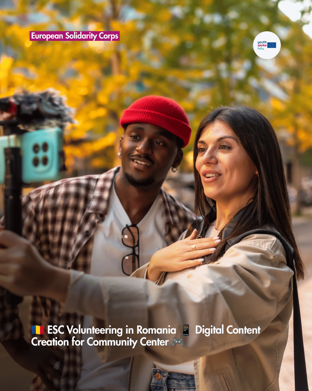 🇷🇴 ESC Volunteering in Romania 📱 Digital Content Creation for Community Center 🎮
