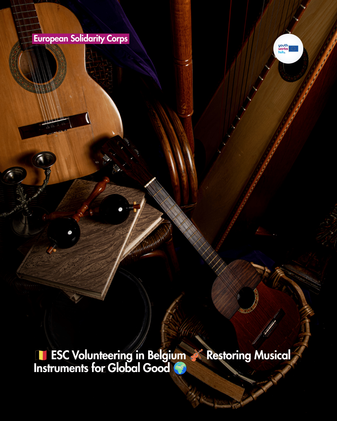 🇧🇪 ESC Volunteering in Belgium 🎻 Restoring Musical Instruments for Global Good 🌍
